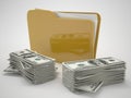 Folder and dollar icon Royalty Free Stock Photo