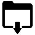 Folder download Isolated Vector icon which can easily modify or edit Royalty Free Stock Photo