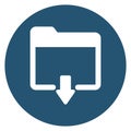 Folder download Isolated Vector icon which can easily modify or edit Royalty Free Stock Photo