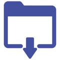 Folder download Isolated Vector icon which can easily modify or edit Royalty Free Stock Photo
