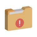 Folder error Color Vector Icon which can easily modify or edit Royalty Free Stock Photo