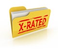 Folder with explicit content 3d icon Royalty Free Stock Photo