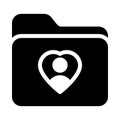 Folder favorite vector  glyph flat icon Royalty Free Stock Photo