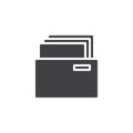 Folder with file documents vector icon Royalty Free Stock Photo