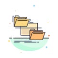 folder, file, management, move, copy Flat Color Icon Vector Royalty Free Stock Photo