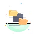 folder, file, management, move, copy Flat Color Icon Vector Royalty Free Stock Photo