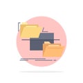 folder, file, management, move, copy Flat Color Icon Vector Royalty Free Stock Photo