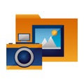 folder file photo camera Royalty Free Stock Photo