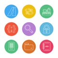 folder , files , directory , search , code , eps icons set vector Royalty Free Stock Photo