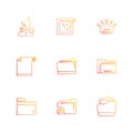 folder , files , directory , search , code , eps icons set vector Royalty Free Stock Photo