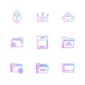 folder , files , directory , search , code , eps icons set vector Royalty Free Stock Photo