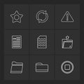 folder , files , directory , search , code , eps icons set vector Royalty Free Stock Photo