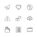 folder , files , directory , search , code , eps icons set vector Royalty Free Stock Photo