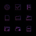 folder , files , directory , search , code , eps icons set vector Royalty Free Stock Photo