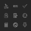 folder , files , directory , search , code , eps icons set vector Royalty Free Stock Photo