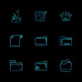 folder , files , directory , search , code , eps icons set vector Royalty Free Stock Photo