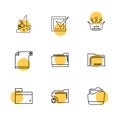 folder , files , directory , search , code , eps icons set vector Royalty Free Stock Photo