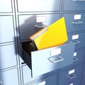 Folder in filing cabinet Royalty Free Stock Photo