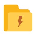 Folder flash color VECTOR icon Royalty Free Stock Photo