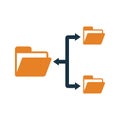 Folder, folder structure icon. Simple vector design Royalty Free Stock Photo