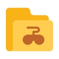 Folder game control color VECTOR icon Royalty Free Stock Photo