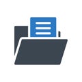 Folder  glyph flat icon Royalty Free Stock Photo