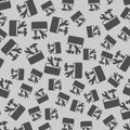Folder with hammer and wrench solid seamless pattern, architect studio theme. Vector graphics. Repair tools sign