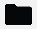 Folder Document File Computer App Cutout Silhouette Archive Application Storage Store Organize Flat SVG Sign Icon Shape Vector