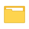Folder icon. Document symbol. File icon. Computer folder