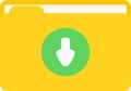 Folder Icon with Download Sign. Folder Download Icon.