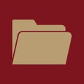 The folder icon. File symbol. Flat Royalty Free Stock Photo