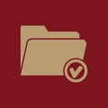 The folder icon. File symbol. Flat Royalty Free Stock Photo