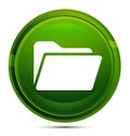 Folder icon glassy green round button illustration Royalty Free Stock Photo