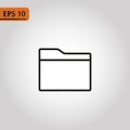 Folder icon. Illustration isolated for graphic and web design Royalty Free Stock Photo