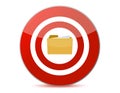 Folder icon inside a target illustration design Royalty Free Stock Photo