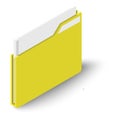 Folder icon, isometric style Royalty Free Stock Photo