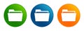 Folder icon liquid design round button set illustration Royalty Free Stock Photo