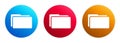 Folder icon premium trendy round button set Royalty Free Stock Photo
