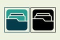 Folder icon. icon related to UI elements. suitable for web site, app, user interfaces,element, printable etc. solid icon style. Royalty Free Stock Photo