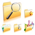 Folder Icon Set Royalty Free Stock Photo