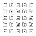 Folder icon set. Folder vector icon. 25 icons Royalty Free Stock Photo
