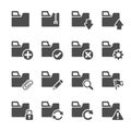 Folder icon set 1, vector eps10 Royalty Free Stock Photo