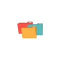 Folder Icon. Set of folder. White background. Vector illustration. EPS 10