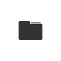 Folder icon in simple design. Vector illustartion Royalty Free Stock Photo