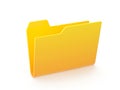 Folder icon simple yellow file for documents Royalty Free Stock Photo