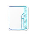 Sticker style icon - Folder Royalty Free Stock Photo