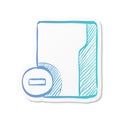 Sticker style icon - Folder Royalty Free Stock Photo