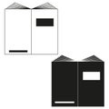 Folder icon. Storage document object. Vector file archive. Office box shape Royalty Free Stock Photo