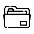 Folder icon symbolizing digital data organization and storage Royalty Free Stock Photo
