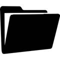 Folder icon symbolizing organization and data storage in digital interface Royalty Free Stock Photo